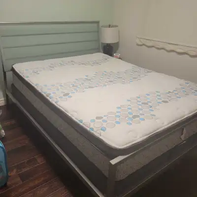 Queen Size Bedframe and box spring, View more