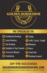 Quality Roofing Services, Free Estimates 289-998-4653 (GOLD)
