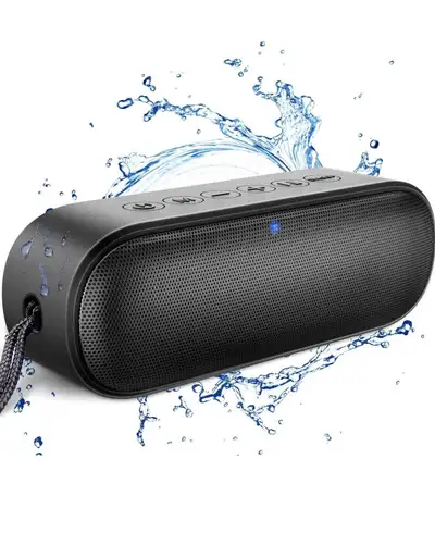 LENRUE A15 Haut-parleur Bluetooth étanche IPX7 avec basses et Hi-Fi stéréo, haut-parleur Bluetooth p...