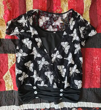 Black & White Butterfly Shirt, View more