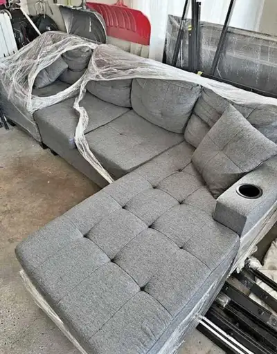 PICK UP ONLY! Grey Sectional couch , View more