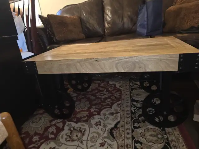 Antique Handmade Wooden Mango Wood Coffee Table With Wheels  in Coffee Tables in Oakville / Halton Region - Image 8