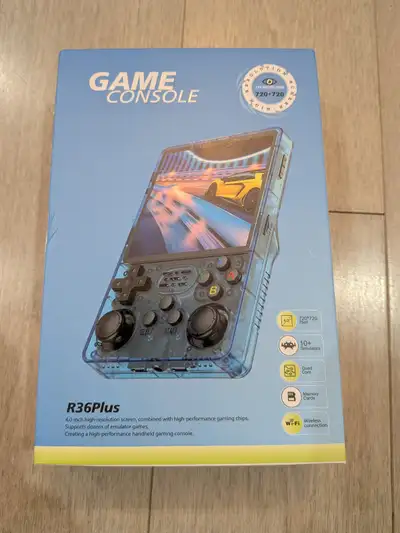R36PLUS Retro Handheld Game Console - (light blue) Brand New, View more