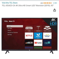 43” 4K smart LED tv 
