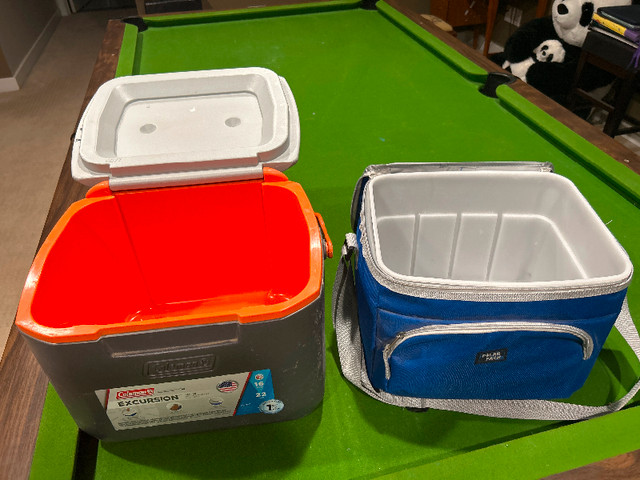 Small Coleman cooler and Polar Pack cooler in Fishing, Camping & Outdoors in Calgary