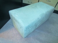 Foot Stool Ottoman Suede Blue / Green / Aqua Excellent Condition