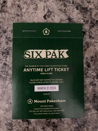 6 Pack Anytime passes - Pakenham Ski
