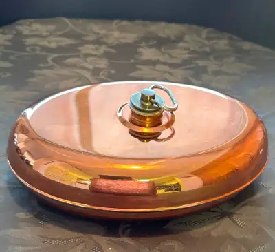 Vintage Copper Bed Warmer with Handle.Swiss Made Stockli Netstal Available