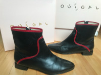 Ouigal Black Italian leather booties | Size 9 / Eur 40