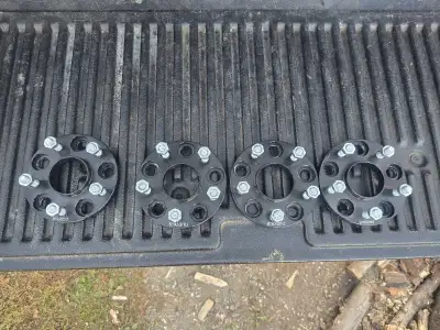 I have a set of four barely used 15mm wheel spacers with a 5 x 114.3 bolt pattern, complete with all...