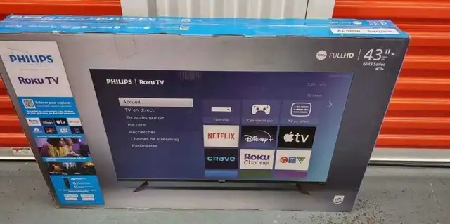 Philips 43" Roku TV in TVs in City of Montréal - Image 2