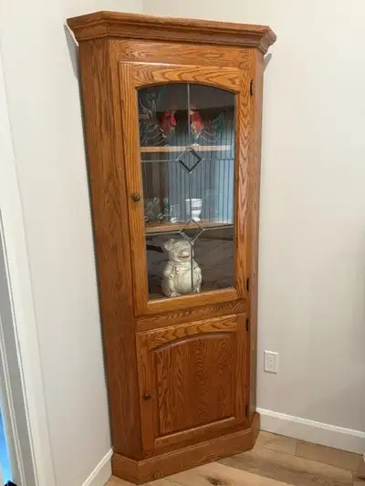 Oak Corner Cabinet, View more