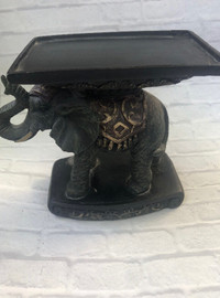 Bombay Boho Style Elephant Cast Metal Candle Holder, Number 065M