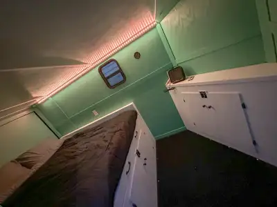 -6x12 Camper Trailer -Queen bed -Carpet floor -Cabinet in v-nose -Bed folds up for under bed storage...