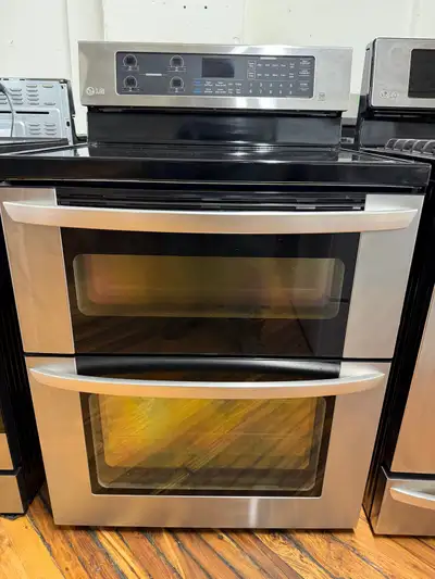  LG stainless steel Double oven glass top stove, View more