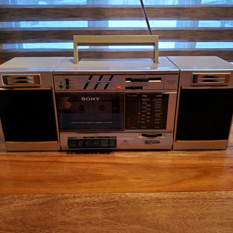 Sony CFS3000 Stereo Boombox 1980s Tape, Cassette, AM/FM Radio
