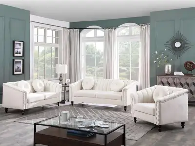 Silky Velvet 3 PCS Living Room Set! FREE DELIVERY , View more