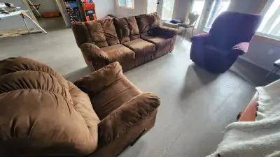 Reclining Arm Chair (2) Available. $125 Each Couch has sold. All pieces have been used only at our c...