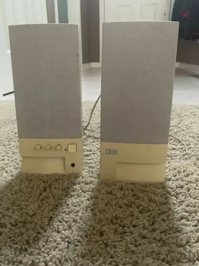 Left and right speaker (sub not included) Can be powered by IBM/PC computer with 12VDC output or 12V...