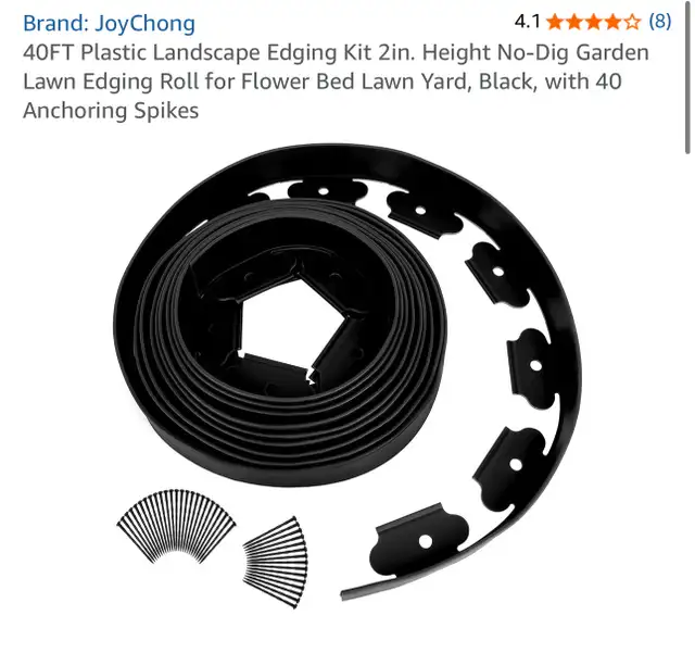 40FT Plastic Landscape Edging Kit