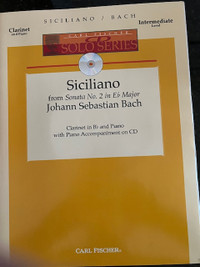 Bach Siciliano for Clarinet and Piano