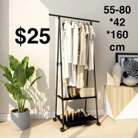 Portable clothing hanger, closet organizer, clothing rack 