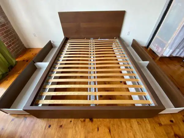 ikea malm double bed with 4 storage boxes 62863260126594123