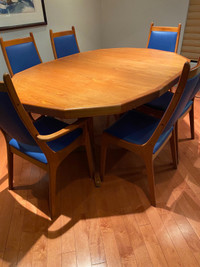 Teak dining table and chairs