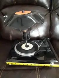 Converted Turntable to Lamp with Rock Vinyl...VERY COOL!