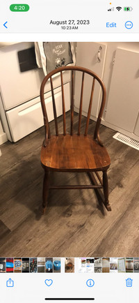 Antique Wood sewing/rocking chair 