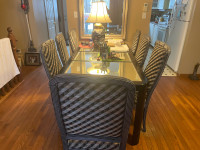 Glass table , chairs,buffet 