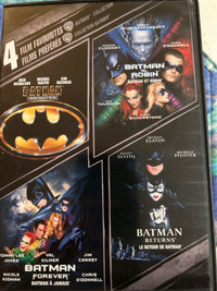 Batman 4 films DVD bilingue à vendre 6$