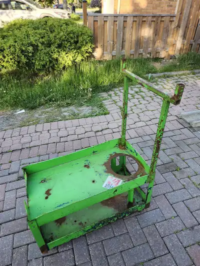 Welding cart in okay condition. It is still usable as you may need to replace the casters. Otherwise...