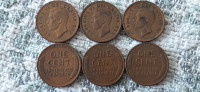 1952 Canadian King George and US Pennies