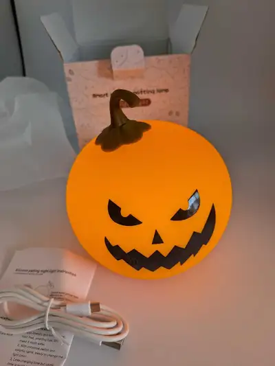 Smart Silicone Patting Pumpkin Night Light, View more