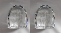 SPODE CRYSTAL OWL PAPERWEIGHT