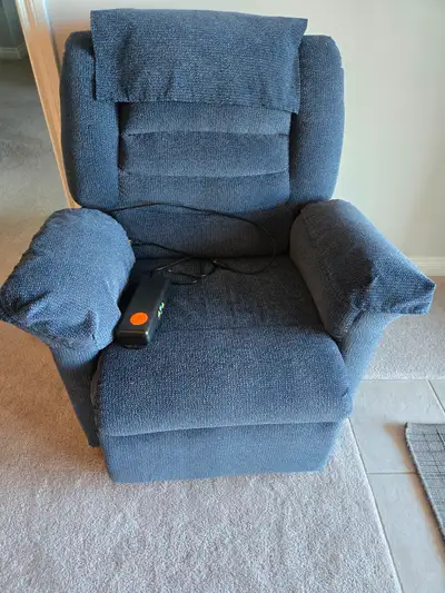 Blue Lift chair is in perfect working condition, and the fabric looks new. The chair was used for a...