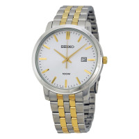 Seiko Men Classic Neo Silver Dial Two-Tone Stainless Steel Watch