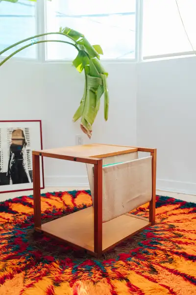Teak Vintage Magazine / Record Side Table, View more