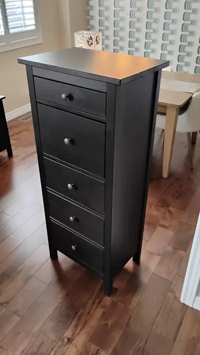 IKEA HEMNES dresser and matching nightstand for sale. Clean, sturdy, and in good condition made from...