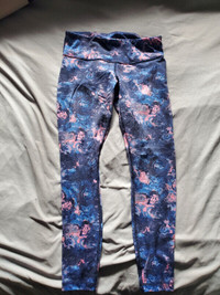 Blue and pink Lululemon leggings