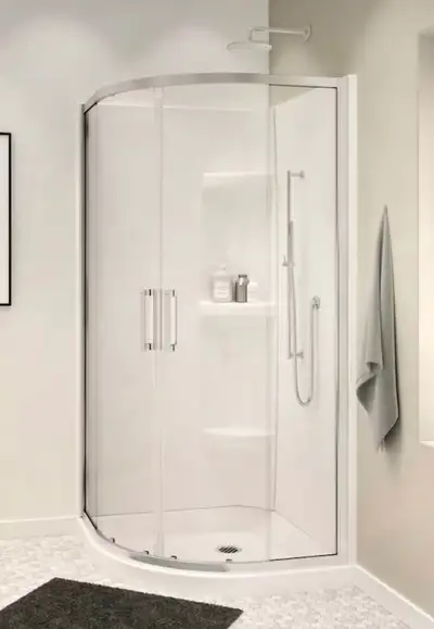 acrylic shower kit door & base, View more
