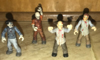 Zombie Living Dead Mini Toy Action Figure Lot of 4