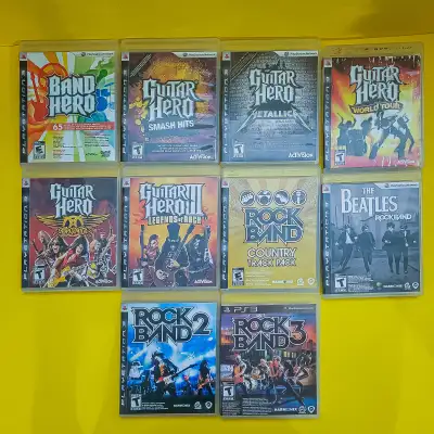 I also have the following PS3 Guitar Hero and Rock Band Games for sale: - Guitar Hero 3: Legends of...
