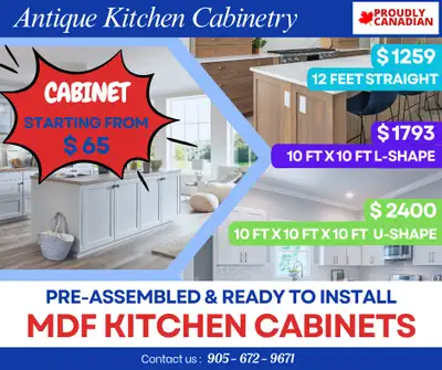 Pre-Assembled Kitchen Cabinets 10x10 L-Shape $1793, View more