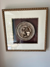 Traditional Picture/figures in gold framed shadow box