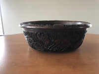 African Hand Carved Wooden Bowl