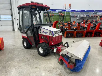 Ventrac 4500Y diesel tractor with Heated Cab, Power Brush and High Capacity Snow Blower with Deep Sn...