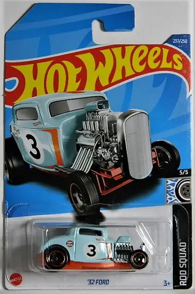 Hot Wheels 1/64 scale '32 Ford Rod Squad GULF diecast new sealed, $5. Pickup in north Ajax, shipping...