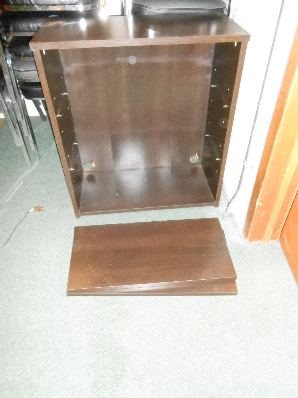 Dark brown pressed wood bookcase with 2 shelves in Bookcases & Shelving Units in Peterborough